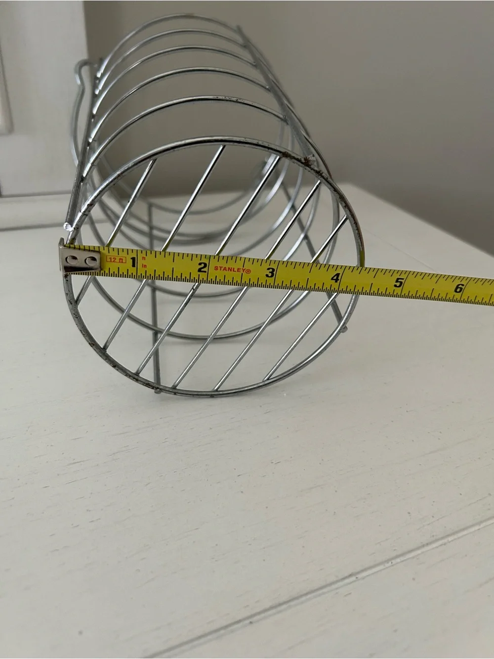 Wire Kitchen Utensil Or Paper Towel Holder - Silver Metal